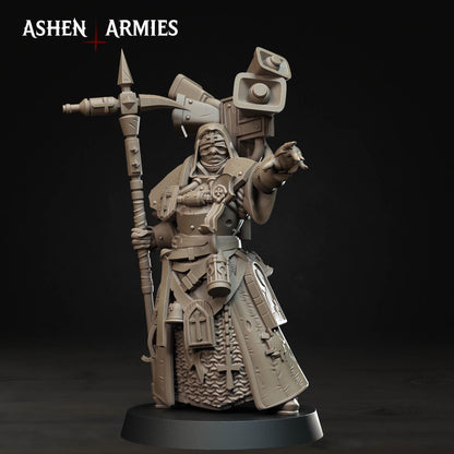 Bleeding Procession War Prophet Miniature - Ashen Armies by Bite the Bullet