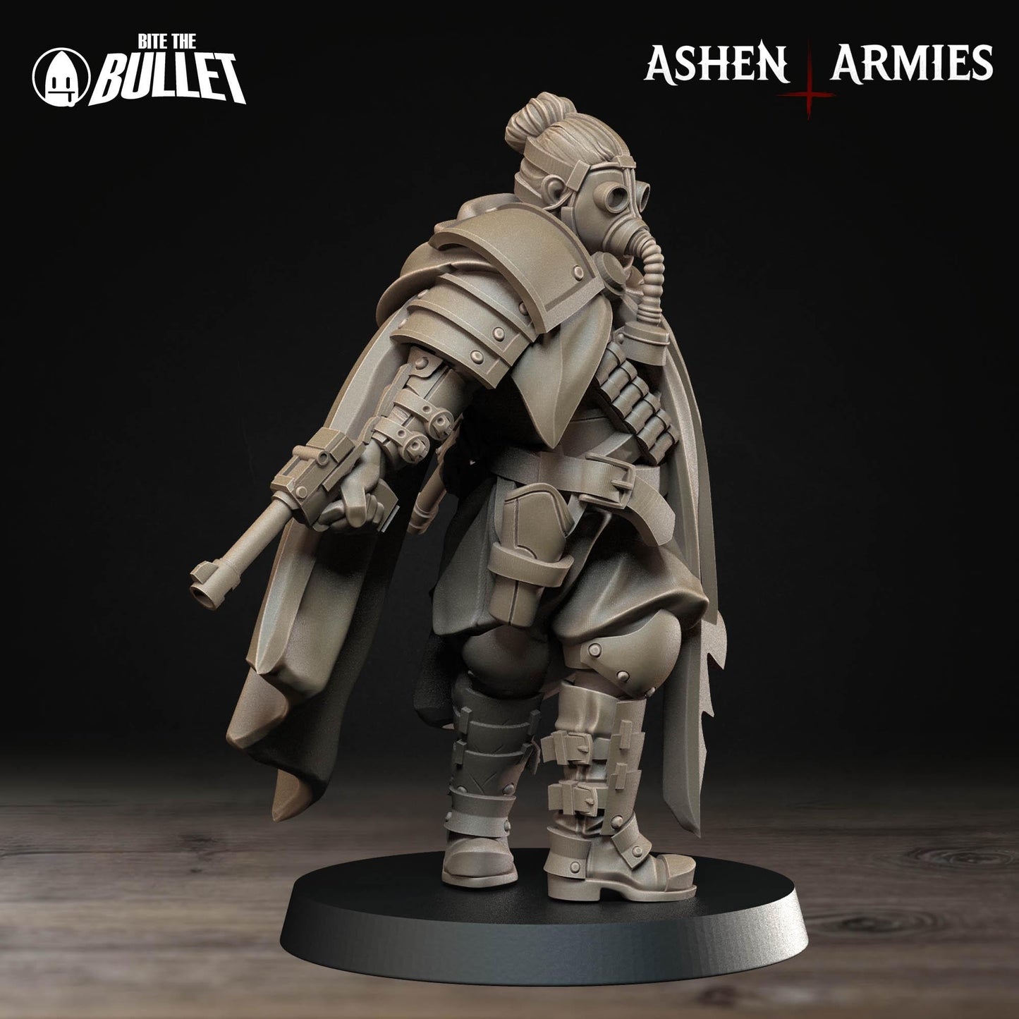 Holy Shogunate Sniper Priest Miniature - Ashen Armies by Bite the Bullet