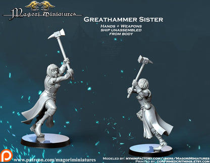 Sisters of the Hammergod Warband Miniatures - by Magori Miniatures