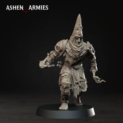Bleeding Procession Molotov Trooper Miniature - Ashen Armies by Bite the Bullet