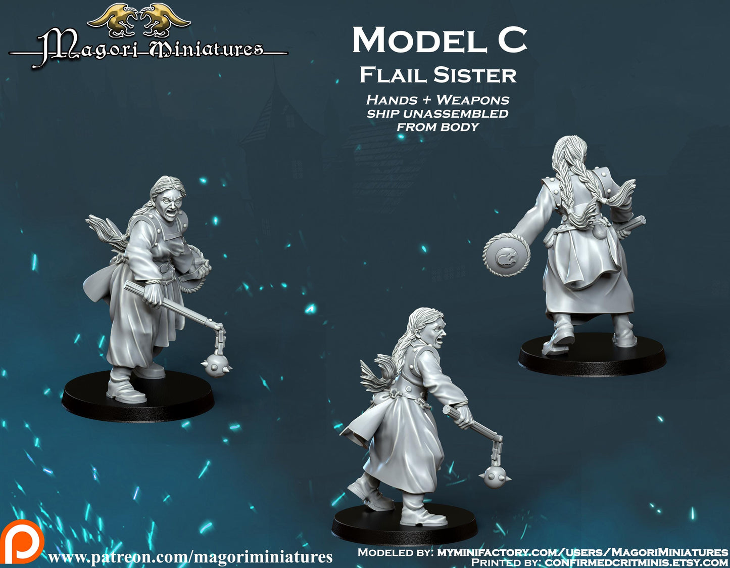 Sisters of the Hammergod Warband Miniatures - by Magori Miniatures
