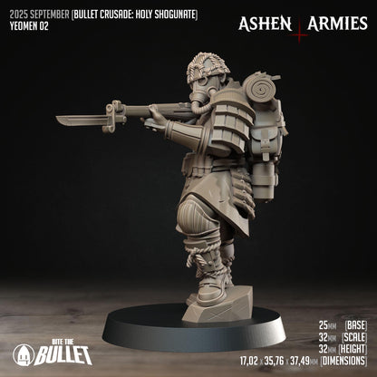 Holy Shogunate Yeomen Miniatures - Ashen Armies by Bite the Bullet