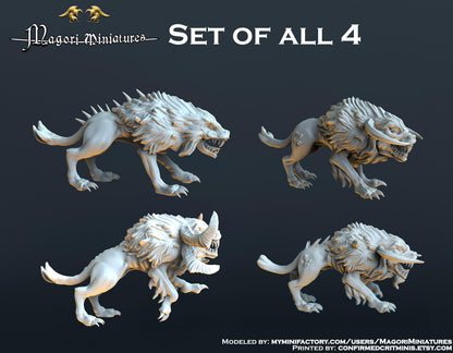 Beastmen Warhound Miniatures - by Magori Miniatures