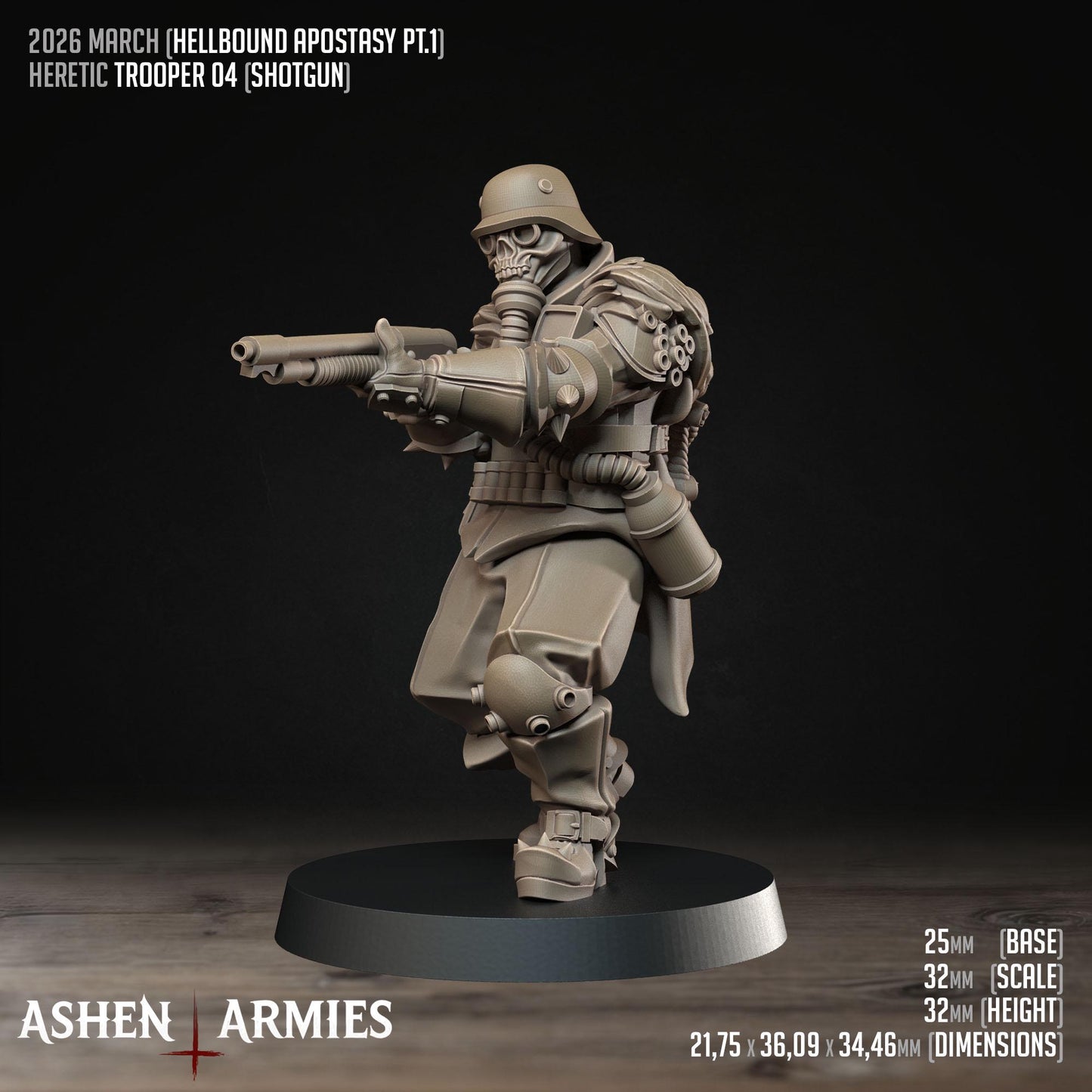 Hellbound Apostasy Troopers Miniatures - Ashen Armies by Bite the Bullet