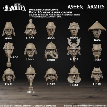 Kitbash Heads for Grimdark Trench Warfare - Ashen Armies by Bite the Bullet