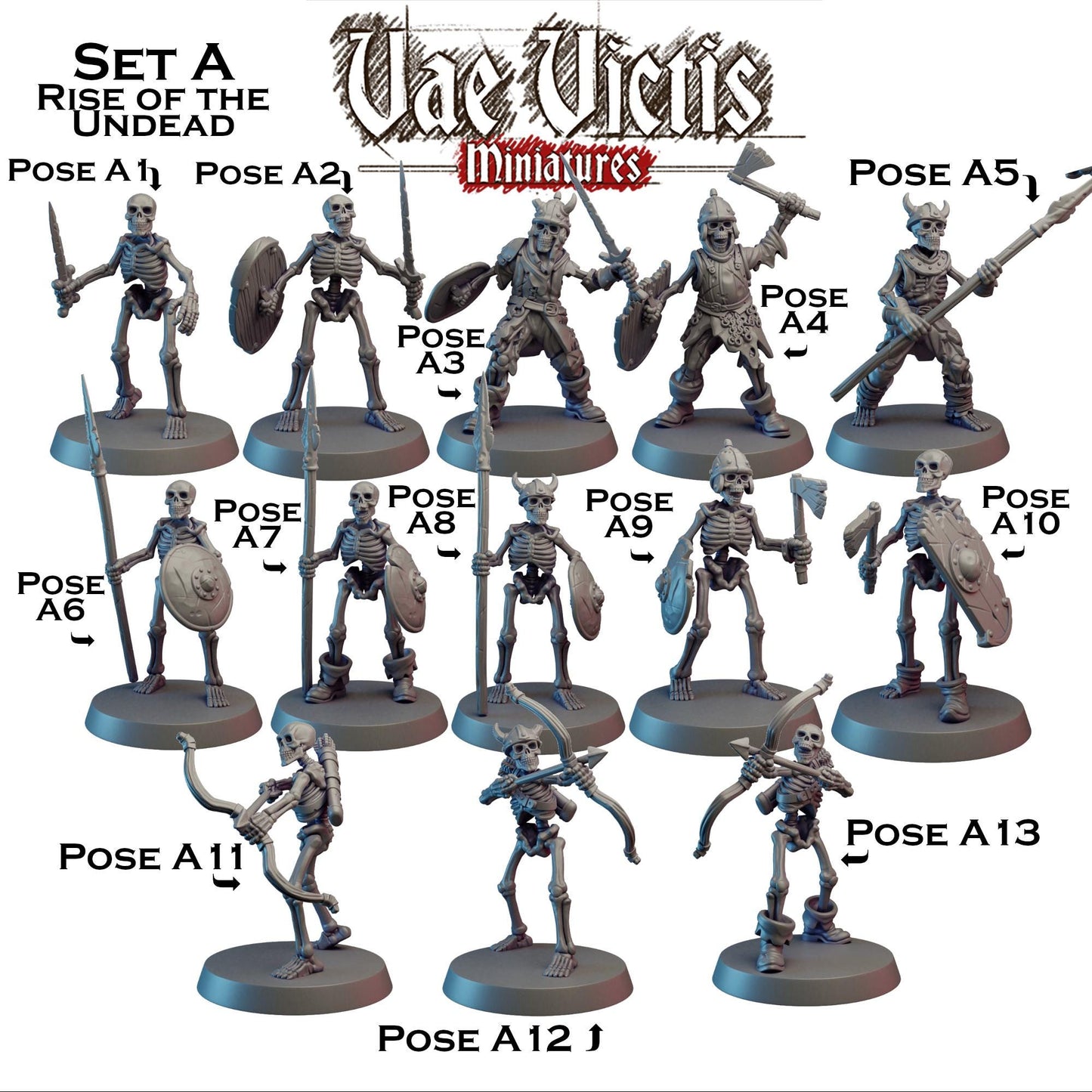 Skeleton Army Miniatures SET A - by Vae Victis Miniatures