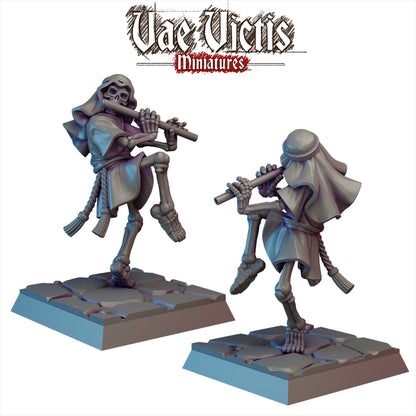 Skeleton Flute Musician - by Vae Victis Miniatures