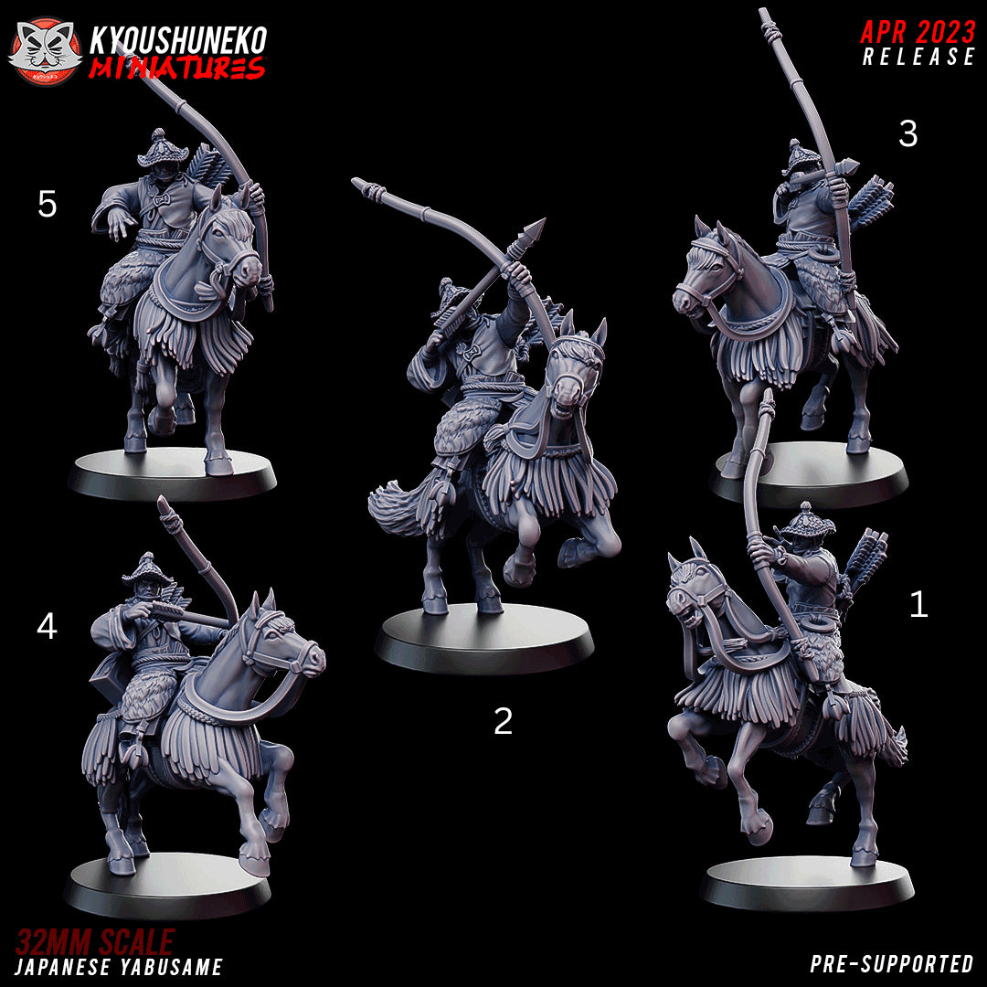 Japanese Yabusame Rider Miniatures - by Kyoushuneko Miniatures
