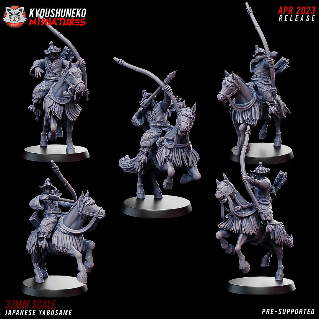 Japanese Yabusame Rider Miniatures - by Kyoushuneko Miniatures