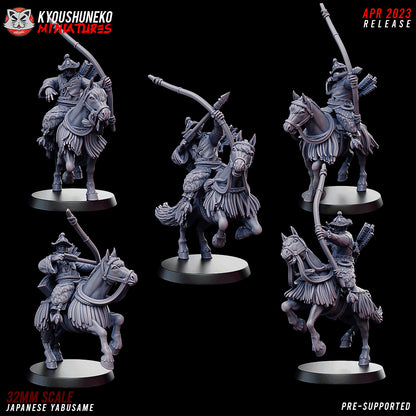 Japanese Yabusame Rider Miniatures - by Kyoushuneko Miniatures