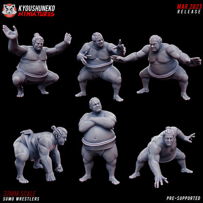 Japanese Sumo Wrestler Miniatures - by Kyoushuneko Miniatures