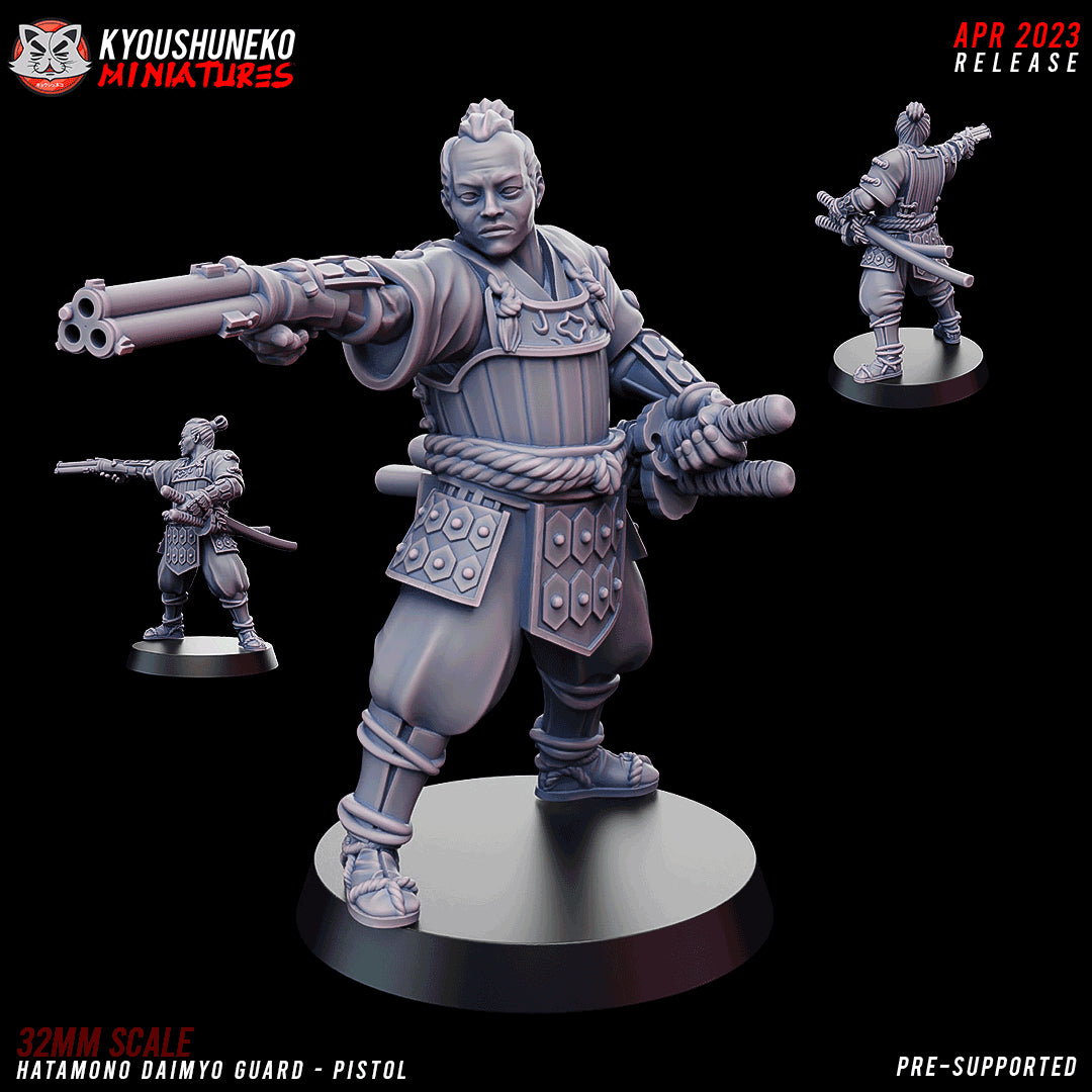 Japanese Hatamono Daimyo Guard Pistol Miniature - by Kyoushuneko Miniatures