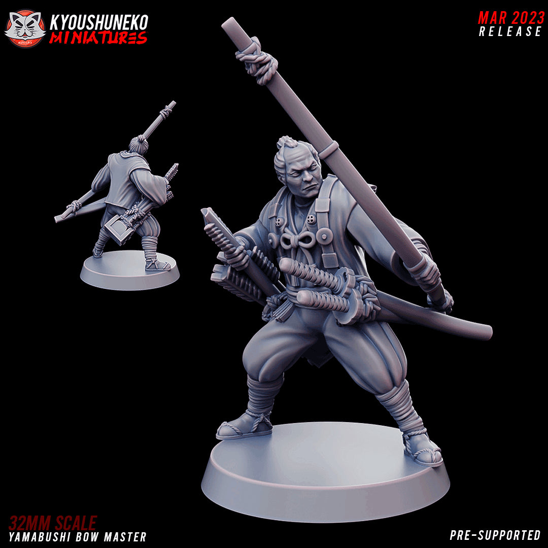 Japanese Yamabushi Bow Master Miniature - by Kyoushuneko Miniatures