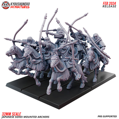 Japanese Mounted Sohei Archer Miniatures - by Kyoushuneko Miniatures