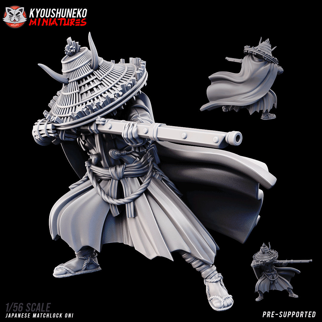 Japanese Matchlock Oni Miniature - by Kyoushuneko Miniatures