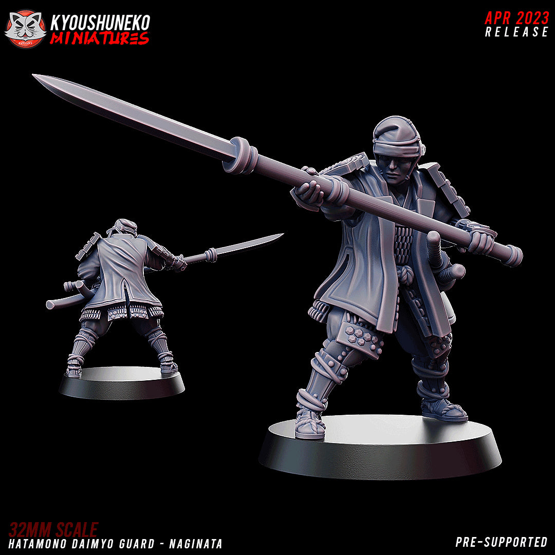 Japanese Hatamono Daimyo Guard Naginata Miniature - by Kyoushuneko Miniatures