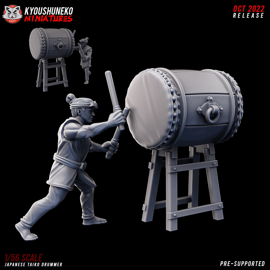 Japanese Taiko Drummer Miniature - by Kyoushuneko Miniatures