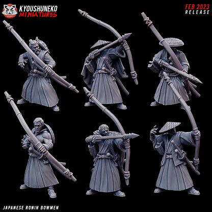 Japanese Ronin Bowmen Miniatures - by Kyoushuneko Miniatures