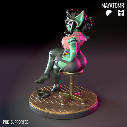 Switchboard Operator Goblin Miniature - by Mayatomr