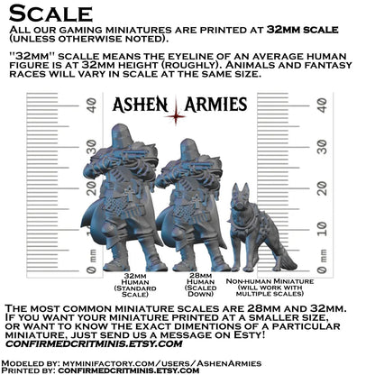 Hellbound Apostasy Anointed Heavy Infantry Machine Gun Miniature - Ashen Armies by Bite the Bullet