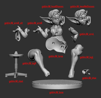 Switchboard Operator Goblin Miniature - by Mayatomr
