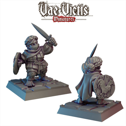 Halfling Knight Miniature - by Vae Victis Miniatures