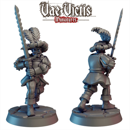 Elite Mercenary Landsknecht Miniatures Male Set - by Vae Victis Miniatures