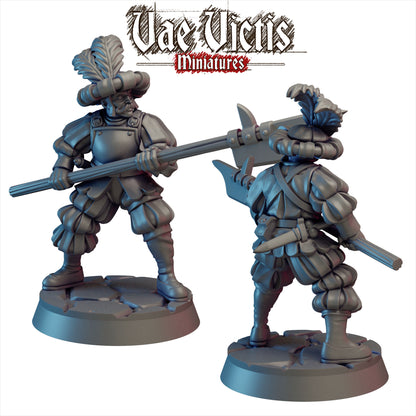 Elite Mercenary Landsknecht Miniatures Male Set - by Vae Victis Miniatures