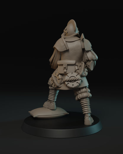 Papal Trooper with Lewis Machine Gun Miniature - JK Remo Models