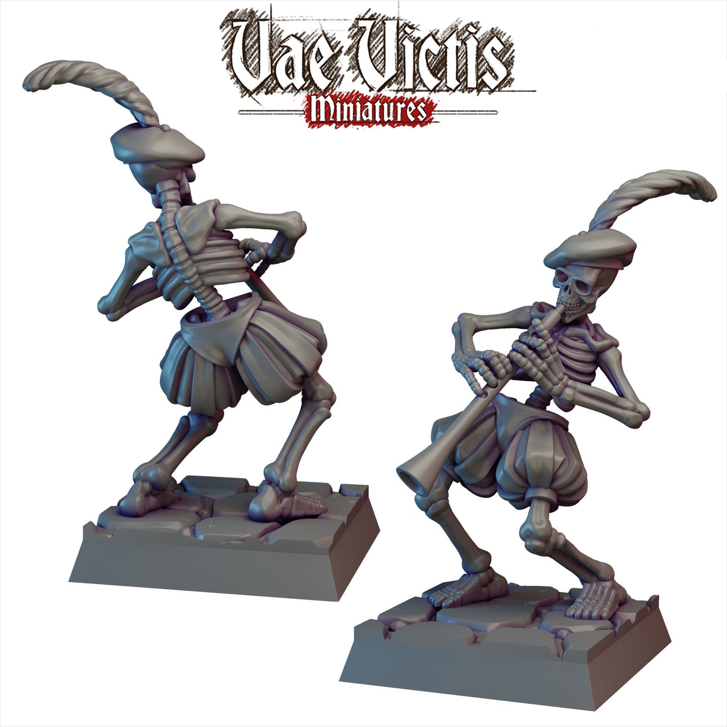 Skeleton Piper Musician - by Vae Victis Miniatures