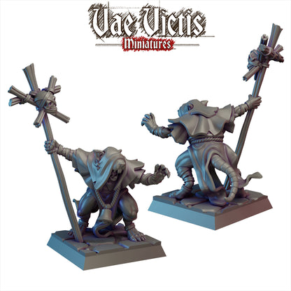 Ratfolk Sorcerer Miniature - by Vae Victis Miniatures