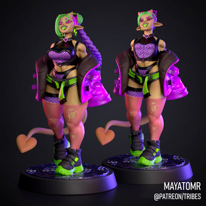 Razzle and Dazzle Succubus Raver Twin Miniatures - by Mayatomr