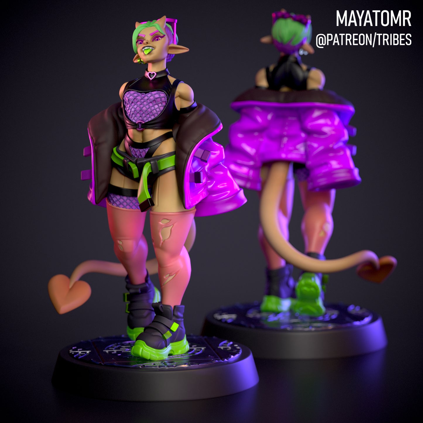 Razzle and Dazzle Succubus Raver Twin Miniatures - by Mayatomr